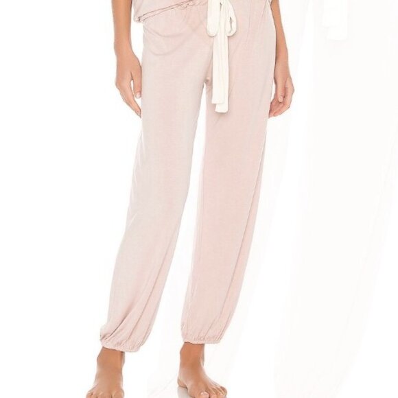 Eberjey Very Slouchy Sleep Pants Pink Clay Pajama Bottoms joggers - Picture 1 of 11